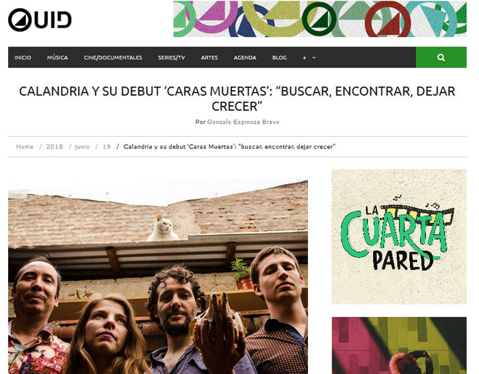 Quid.cl entrevista Calandria disco Caras Muertas