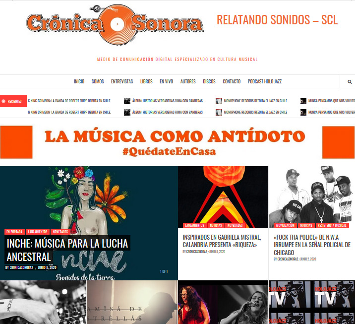 Crónica Sonora reportaje sobre disco Riqueza de Calandria
