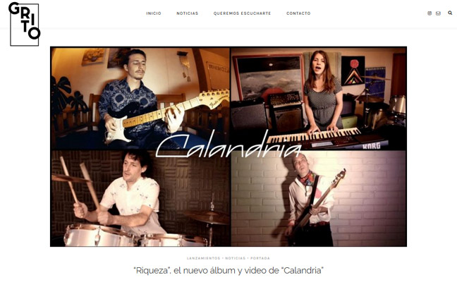 Grito.cl Riqueza el nuevo disco de Calandria